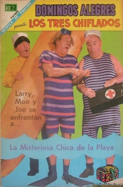 Cover of Los Tres Chiflados: La Misteriosa Chica de la Playa
