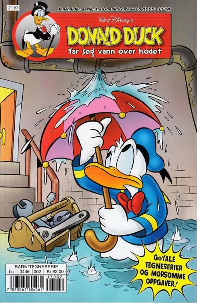 Cover of Donald Duck tar seg vann over hodetr