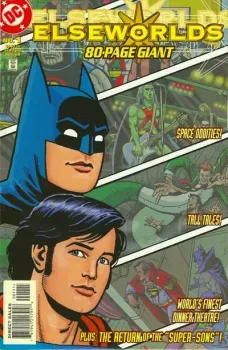 Cover of The Reaching Hand; Rockumentary; Letitia Lerner, Superman's Babysitter; The Vigilantes in Apartment 3-B; Superman Jr. is No More!; Scandalgate; Worlds Apart; Silver Age Elseworlds; Dark Night of the Golden Kingdom