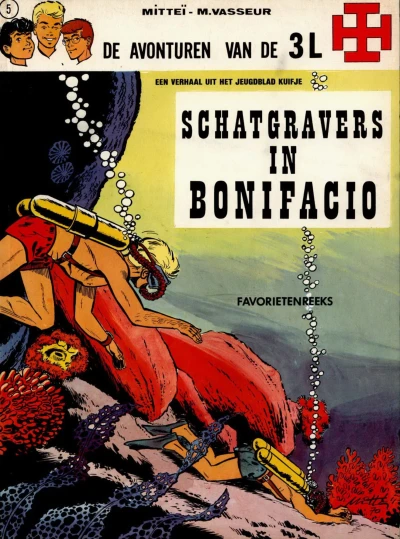 Cover of De avonturen van de 3L: Schatgravers in Bonifacio