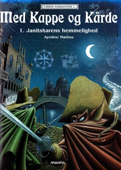 Cover of Med kappe og kårde 1: Janitsharens hemmelighed