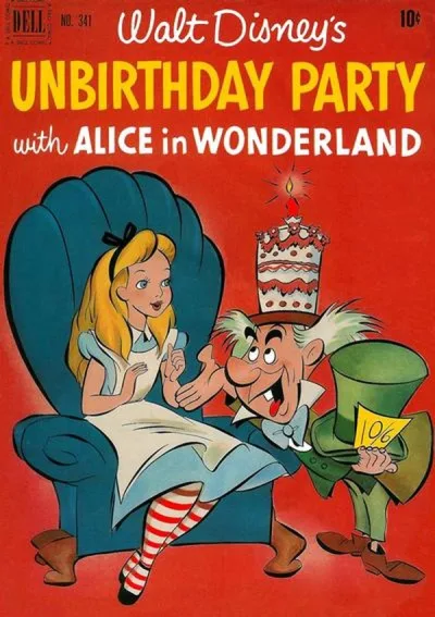 Cover of Walt Disney's Unbirthday Party with Alice in Wonderland