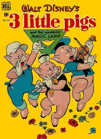 Cover of Walt Disney's 3 Little Pigs and the Wonderful Magical Lamp
