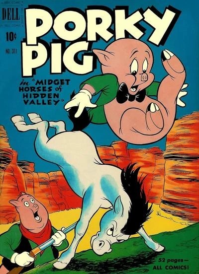 Cover of Porky Pig in Midget Horses of  Hidden Valley