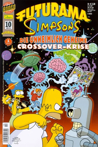 Cover of Futurama Simpsons Crossover-Krise