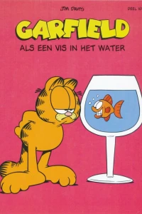 Garfield als een vis in het water