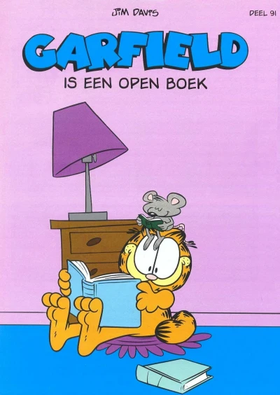 Cover of Garfield is een open boek