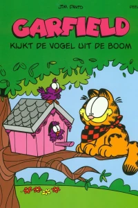 Garfield kijkt de vogel uit de boom