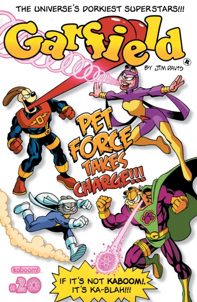 Cover of Garfield Goes To Disobedience School; Pet Force: The Fearsome Four Strike Back!