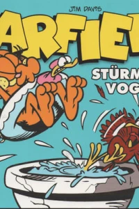 Garfield stürmt das Vogelbad