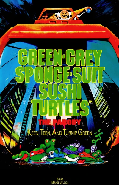 Cover of Green-Grey Sponge-Suit Sushi Turtles!
