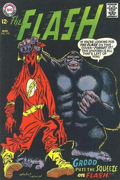 Cover of Grodd Puts the Squeeze On Flash!; The Machine-Made Robbery!