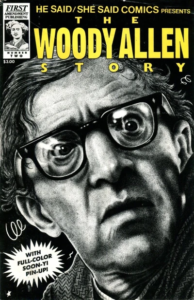 Cover of The Woody Allen Story; The Mia Farrow Story