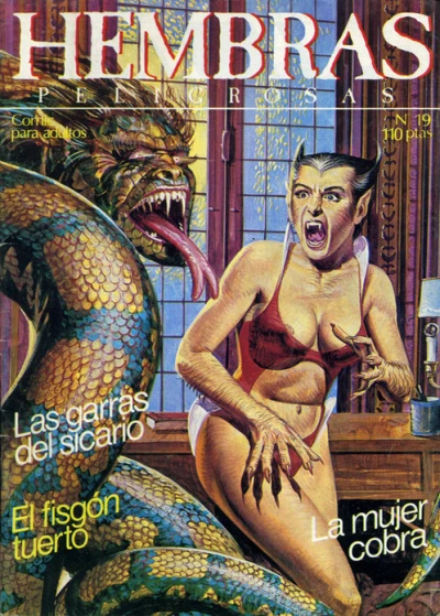 Cover of Las garras del sicario; El fisgón tuerto; La mujer cobra