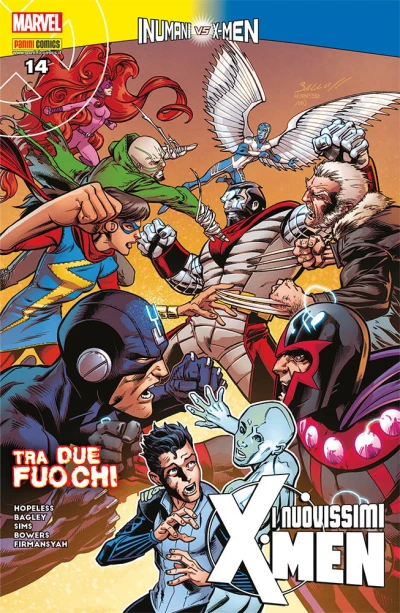 Cover of Tra due fuochi (Inumani vs X-Men)
