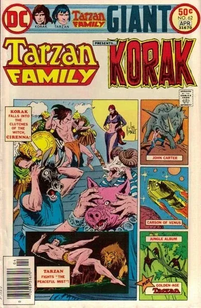 Cover of "Island of Lost Heads", "John Carter of Mars", "The Peaceful Mist" & "Battle Cry!"