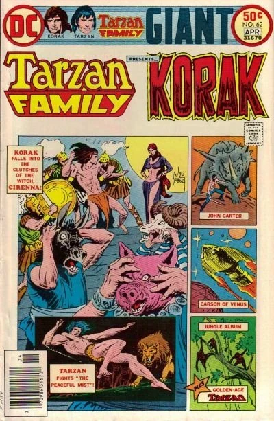 Cover of "Island of Lost Heads", "John Carter of Mars", "The Peaceful Mist" & "Battle Cry!"