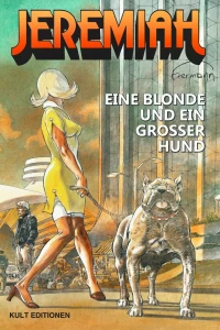 Eine Blonde und ein grosser Hund