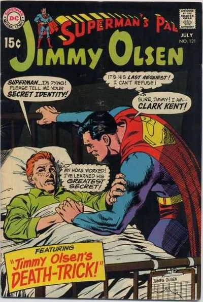 Cover of Jimmy Olsen's Death Trick! ; The Three Lives of Superman!