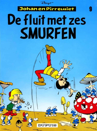 Cover of De fluit met zes smurfen