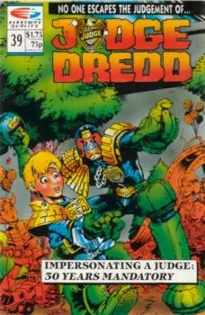 Cover of Judge Dredd 39