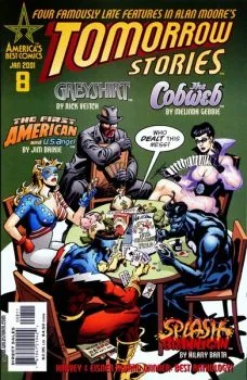 Cover of Justice In Tights!;  Testostor The Terrible!;  Cobweb(newspaper strips);  Thinx;