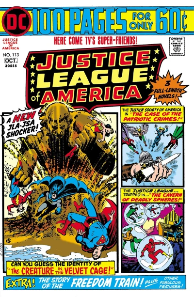 Cover of The Creature in the Velvet Cage!; The Case of the Patriotic Crimes!; The Cavern of Deadly Spheres!