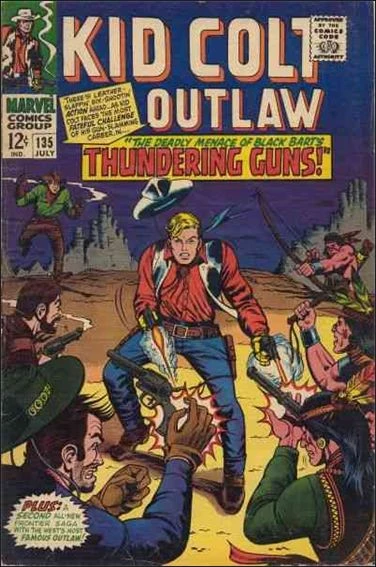 Cover of The Menace Of Black Bart's Thundering Guns!