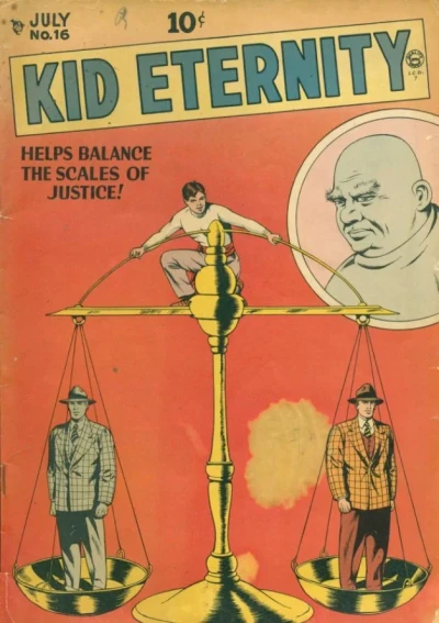 Cover of Kid Eternity Helps Balance the Scales of Justice