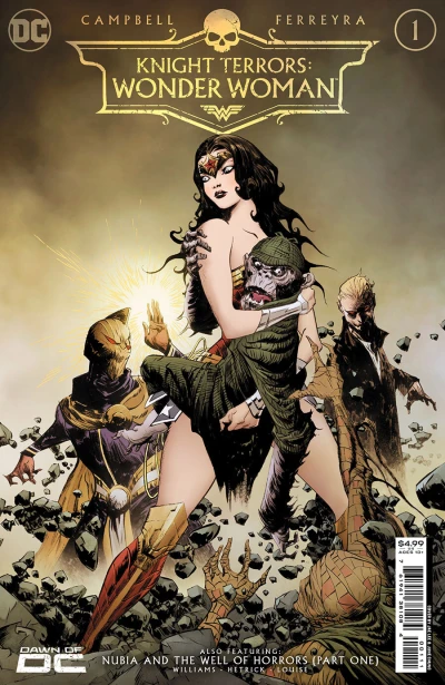 Cover of Wonder Woman and the Justice League Dark in Knight Terrors, Part One; Nubia and the Well of Horrors, Part One