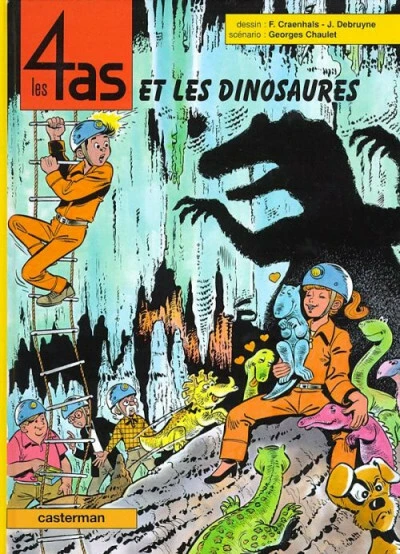Cover of Les 4 as et les dinosaures