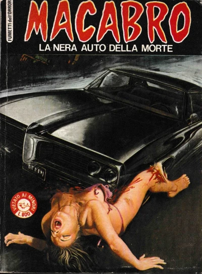 Cover of La nera auto della morte - Il morso erotico del vampiro