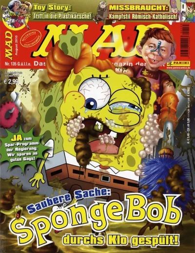 Cover of Saubere Sache: Spongebob durchs Klo Gespült!