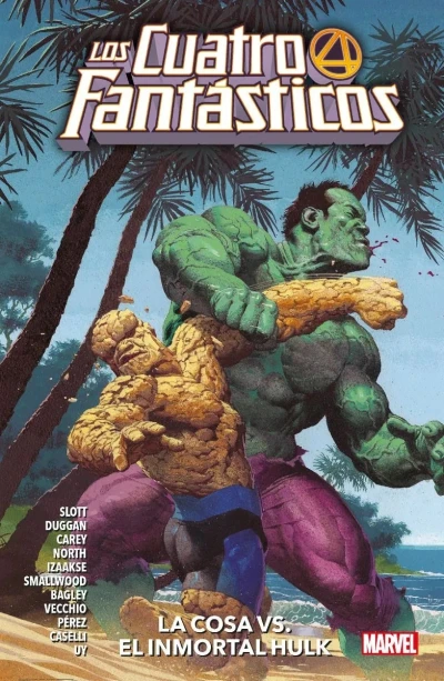 Cover of Los Cuatro Fantásticos 4 ; La Cosa vs. El Inmortal Hulk