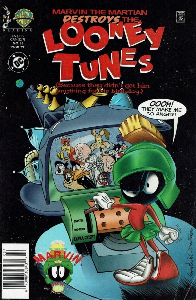 Cover of Marvin the Martian Destroys the Looney Tunes (Because They Didn't Get Him Anything for His Birthday)