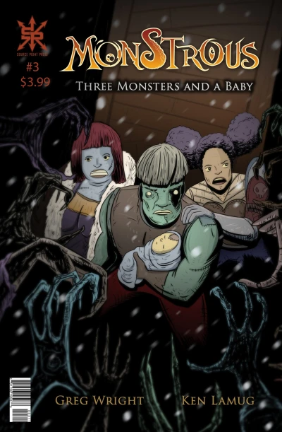 Cover of Three Monsters And A Baby