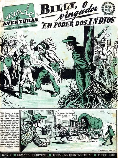Cover of Billy O Vingador "Em Poder dos Indios"