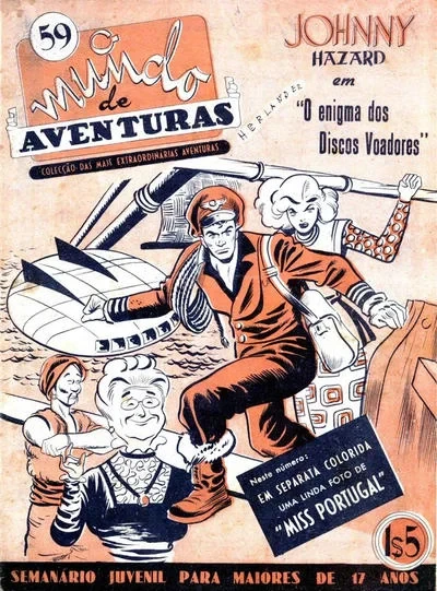 Cover of Johnny Hazard em "O enigma dos Discos Voadores