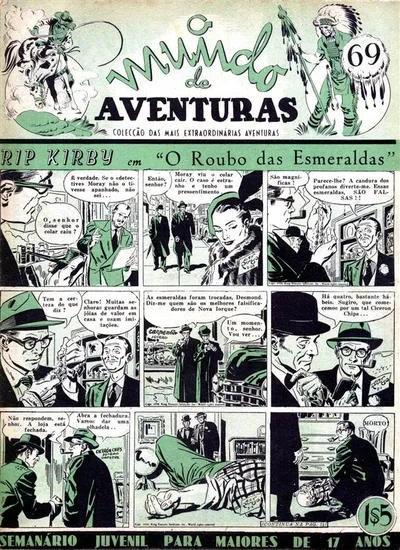 Cover of Rip Kirby em "O Roubo das Esmeraldas"