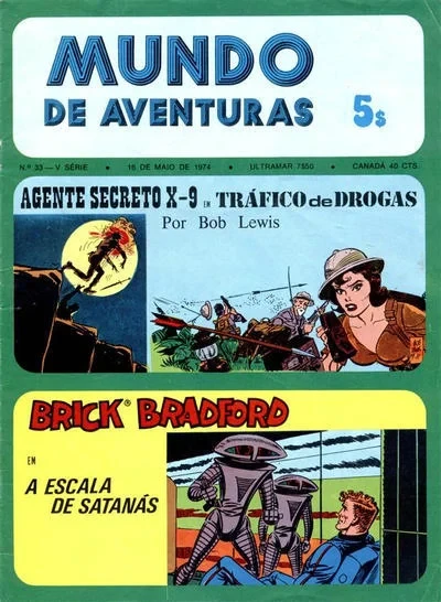 Cover of Agente Secreto X-( em trafico de Drogas ; Brick bradford em A Escala de Satanas