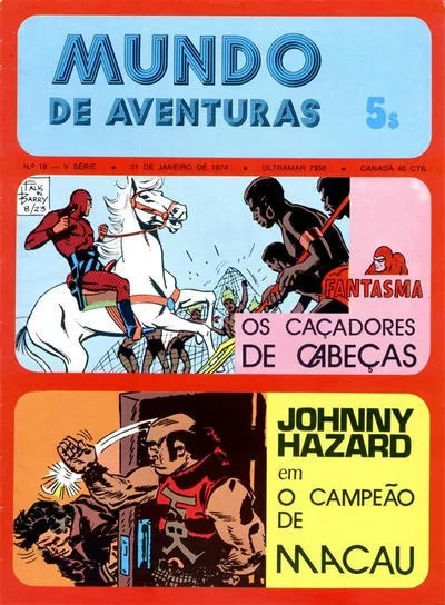 Cover of Fantasma os Cacadores de Cabecas ; Johnny Hazard em O Campeao de Macau