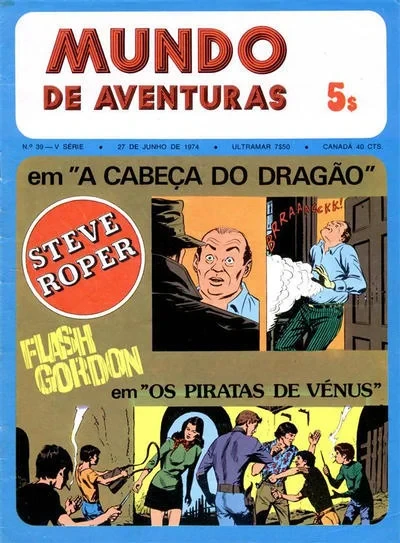 Cover of Steve Roper em "A Cabeca do Dragao" ; Flash Gordon em "Os Piratas de Venus"
