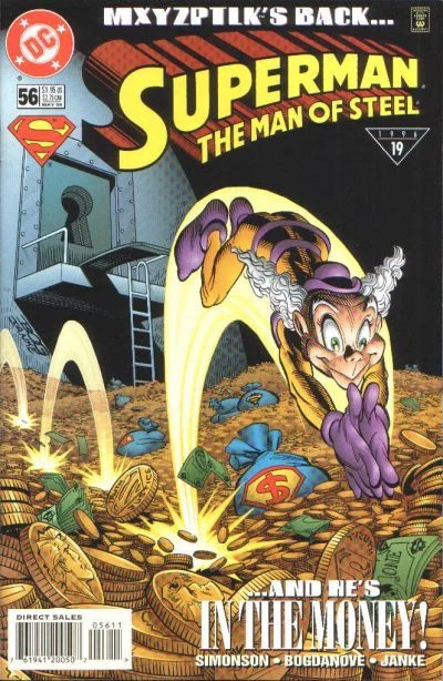 Cover of Mxyzptlk's Back ...And He's in the Money!