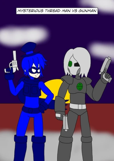 Cover of Mysterious Thread Man vs Gunman