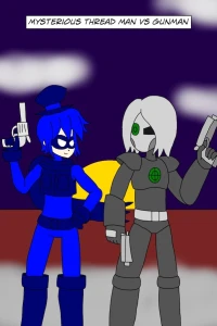 Mysterious Thread Man vs Gunman