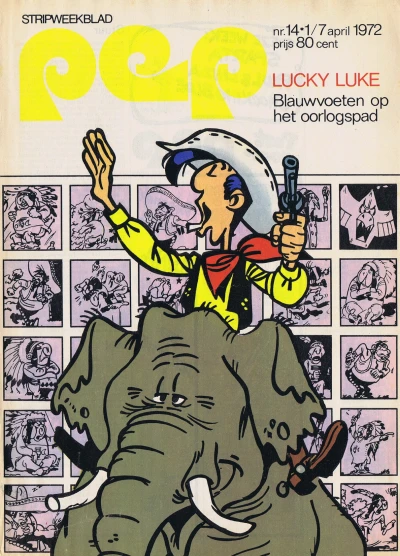 Cover of Lucky Luke Blauwvoeten op het oorlogspad