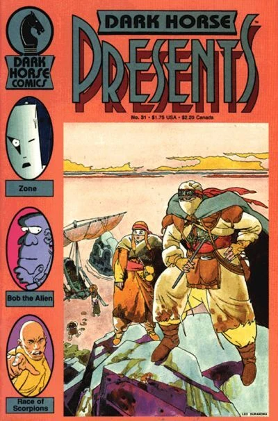 Cover of Race of Scorpions; Bob the Alien; Zone; Duckman