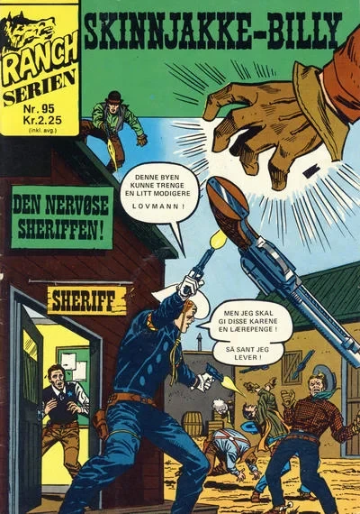 Cover of Skinnjakke Billy: Den nervøse sheriffen!