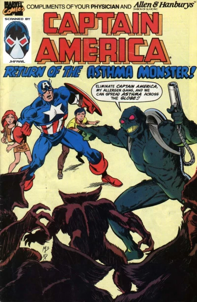 Cover of Captain America: Return of the Asthma Monster!