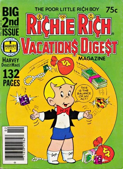 Cover of Richie Rich Vacations Digest Magazine